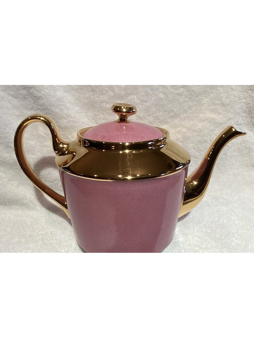 French Betjeman & Barton Pink and Gold 40oz. Tea/Coffee Pot